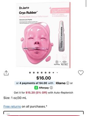 Dr. Jart+ Cryo Rubber Firming Mask — Pink